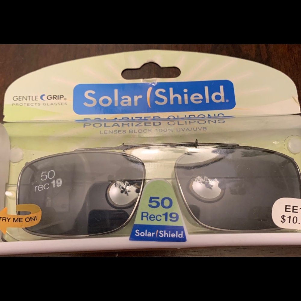 Lot of 5 solar shields fits over your glasses.